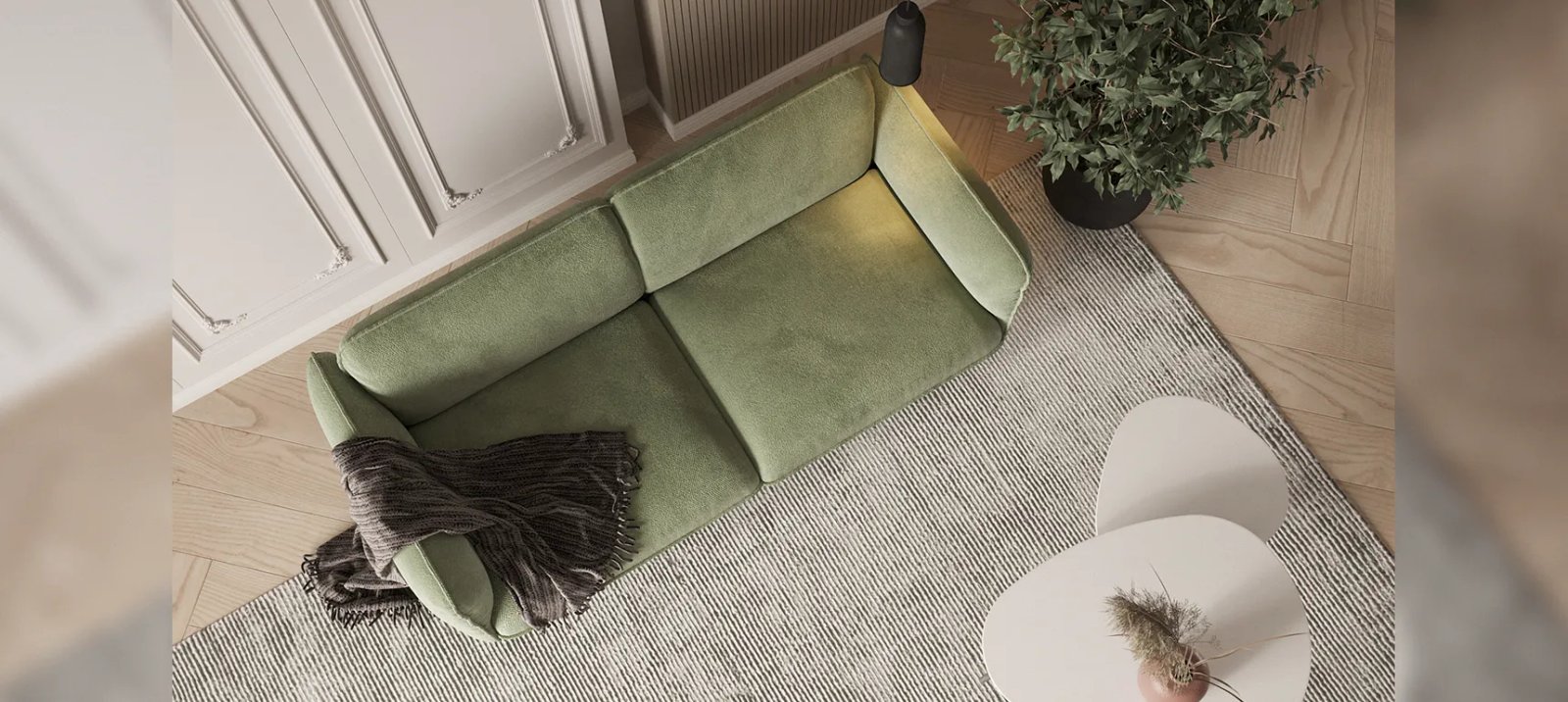 Seattle tugitool tekstuurse polstri ja tumedate puitjalgadega.